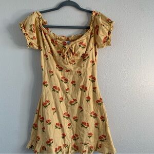 Urban Outfitters Cream Ruffled Tiered Sundress